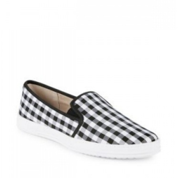 Anne Klein Shoes - Anne klein gingham slip on sneakers new size 9